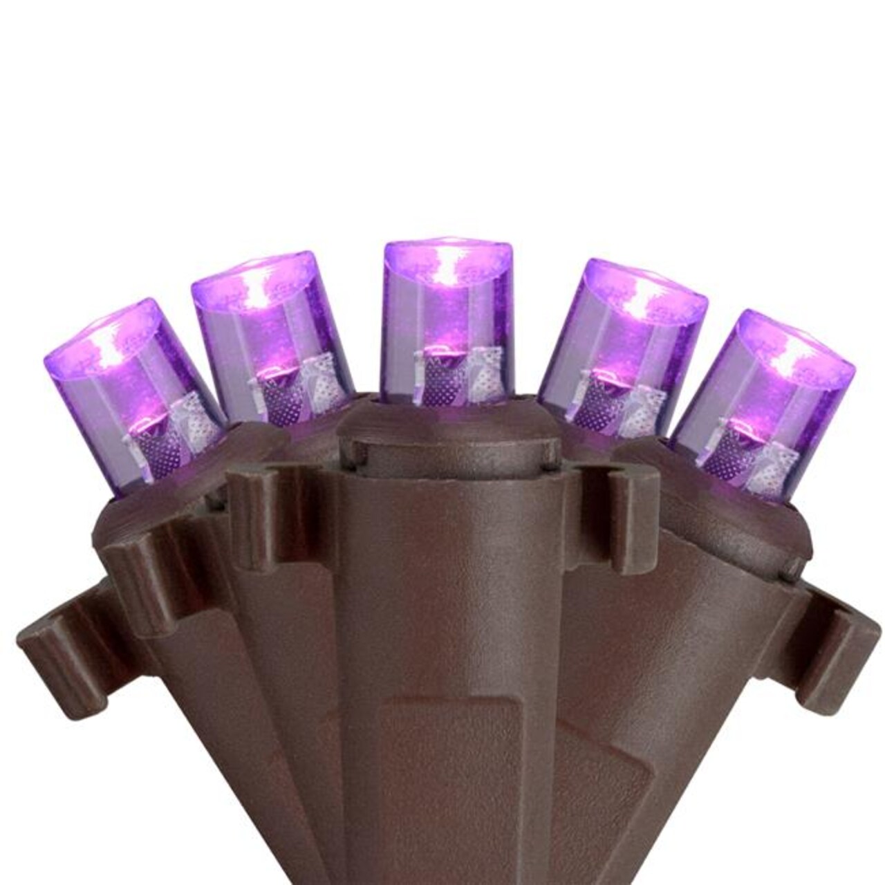 Brite Star 32551286 2 x 8 ft. Brown Wire Purple LED Net Style Tree Trunk Wrap Christmas Lights